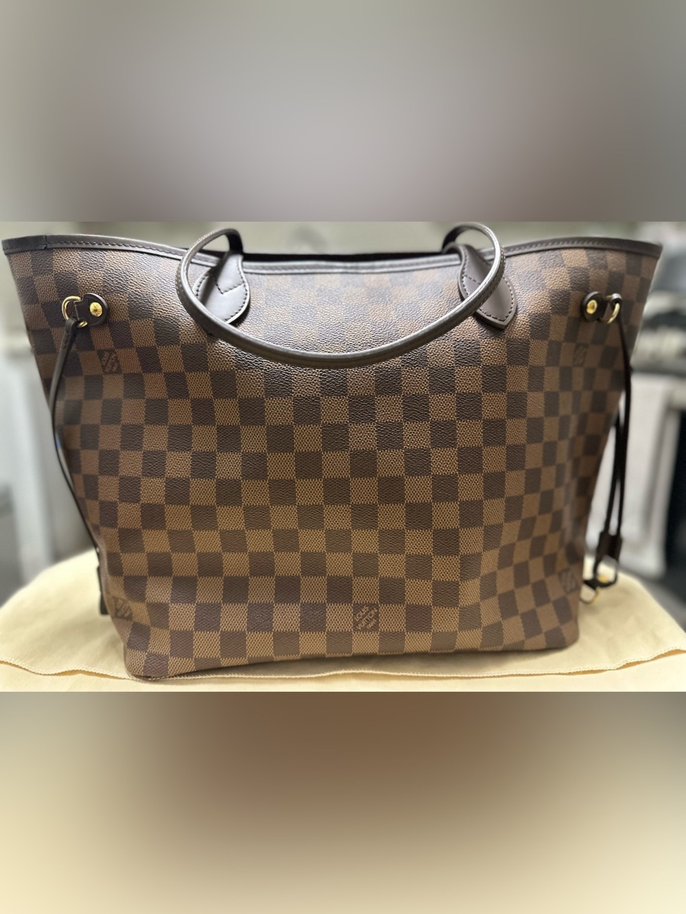 Authentic Louis Vuitton Neverfull Damier Ebene